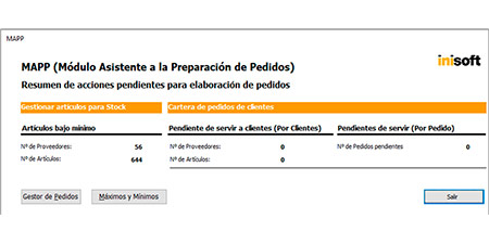 MAPP. Software de gestion de aprovisionamiento de almacenes.